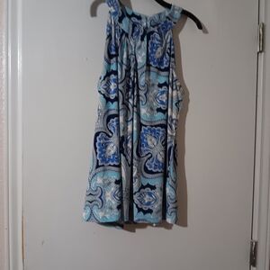 Blue Paisley Women's Top